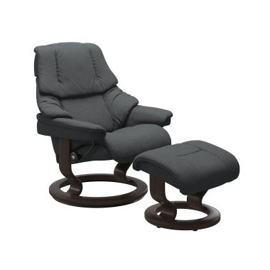 Reno Chair in Fabric, Classic Base with Footstool Reno Chair in Fabric, Classic Base with Footstool