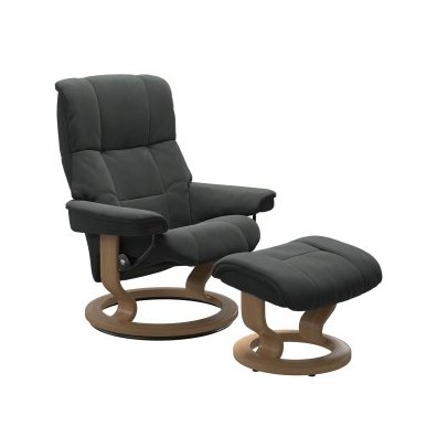 Mayfair Chair in Fabric, Classic Base with Footstool Mayfair Chair in Fabric, Classic Base with Footstool