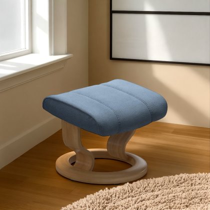 Stressless Consul Footstool in Fabric, Classic Base Stressless Consul Footstool in Fabric, Classic Base