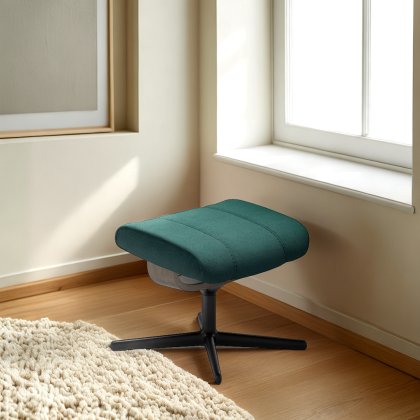 Stressless Consul Footstool in Fabric, Cross Base Stressless Consul Footstool in Fabric, Cross Base