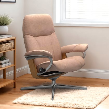 Stressless Consul Chair in Fabric, Cross Base Stressless Consul Chair in Fabric, Cross Base