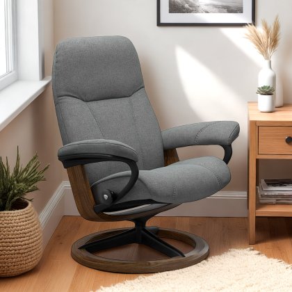 Stressless Consul Chair in Fabric, Signature Base Stressless Consul Chair in Fabric, Signature Base