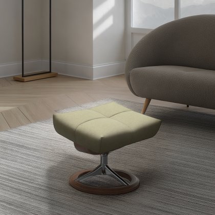 Stressless David Footstool in Fabric, Signature Base Stressless David Footstool in Fabric, Signature Base