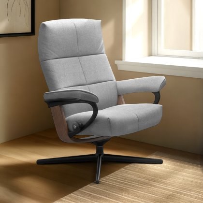 David Chair in Fabric, Cross Base David Chair in Fabric, Cross Base