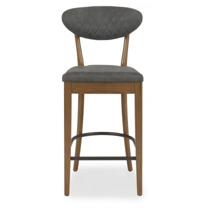 Ellipse Rustic Oak Upholstered Bar Stool (Pair) Ellipse Rustic Oak Upholstered Bar Stool (Pair)