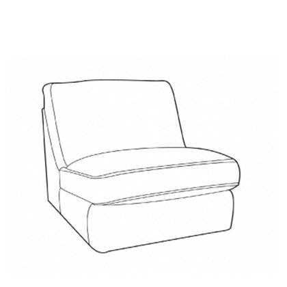 Jade Armless Unit in Fabric Jade Armless Unit in Fabric