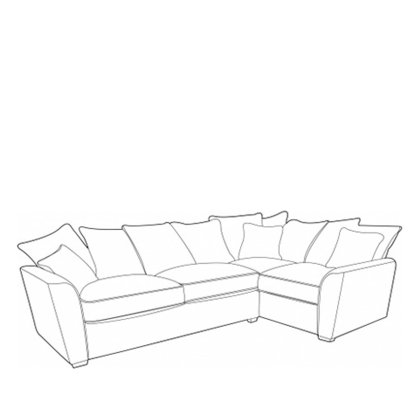 Hannah Corner Sofa (LH2/COR/RH1) in Fabric