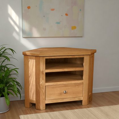 Arundel Light Oak Corner TV Unit Arundel Light Oak Corner TV Unit