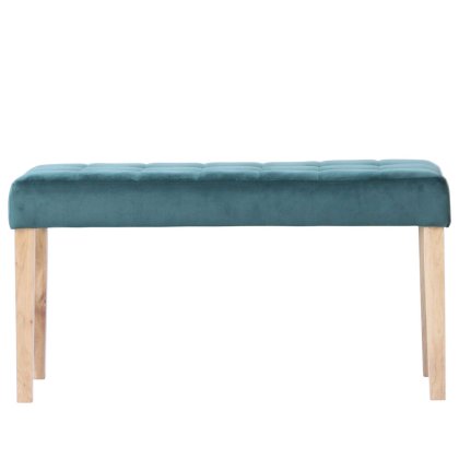 Balmoral Ashbury Small Velvet Dining Bench 90Cm In Forest