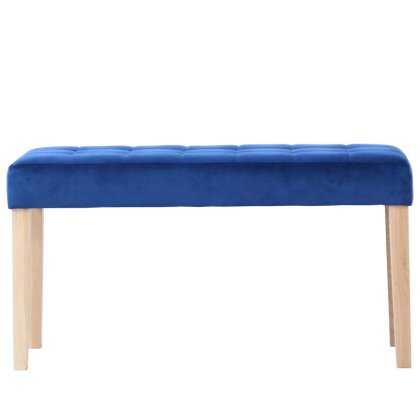 Balmoral Ashbury Small Velvet Dining Bench 90Cm In Ocean