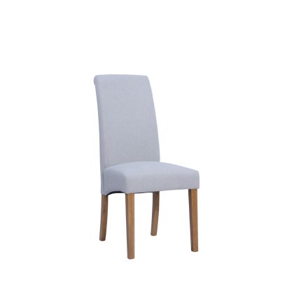 Balmoral Westbury Rollback Fabric Chair In Light Grey