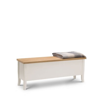 Hadspen Storage Bench Oak and Ivory