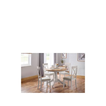 Hadspen Pedelstal Dining Table Oak and Elephant Grey