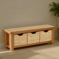 Salisbury Bench with Baskets Salisbury Bench with Baskets