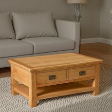 Salisbury Large Coffee Table with Drawer and Shelf Salisbury Large Coffee Table with Drawer and Shelf