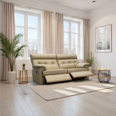 Laurie Reclining 3 Seater Sofa DBL In Leather Laurie Reclining 3 Seater Sofa DBL In Leather