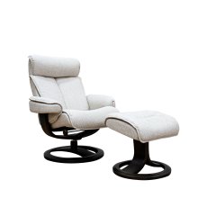 G Plan Bergen Large Recliner Chair and Stool in Fabric