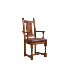 Old Charm Carver Chair 2287 in Leather Old Charm Carver Chair 2287 in Leather