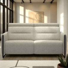 Stressless Emily 2 Seater Sofa with Steel Arms in Fabric Stressless Emily 2 Seater Sofa with Steel Arms in Fabric