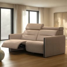 Stressless Emily 2 Seater Power Recliner with Steel Arms in Fabric Stressless Emily 2 Seater Power Recliner with Steel Arms in Fabric