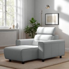 Stressless Emily Medium Longseat with Wide Arms in Leather Stressless Emily Medium Longseat with Wide Arms in Leather