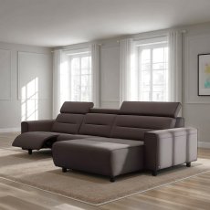 Stressless Emily 2 Seater, Power Right, Large Longseat Left, with Wide Arms in Leather Stressless Emily 2 Seater, Power Right, Large Longseat Left, with Wide Arms in Leather