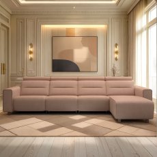 Stressless Emily 3 Seater, Power Right, Medium Longseat Left, with Wide Arms in Fabric Stressless Emily 3 Seater, Power Right, Medium Longseat Left, with Wide Arms in Fabric