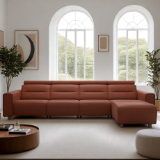 Stressless Emily 3 Seater, Power Right, Medium Longseat Left, with Wide Arms in Leather Stressless Emily 3 Seater, Power Right, Medium Longseat Left, with Wide Arms in Leather