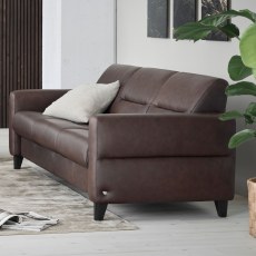 Stressless Fiona 3 Seater Sofa with Upholstered Arms in Leather Stressless Fiona 3 Seater Sofa with Upholstered Arms in Leather