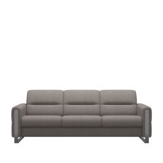 Stressless Fiona 3 Seater Sofa with Steel Arms in Fabric Stressless Fiona 3 Seater Sofa with Steel Arms in Fabric