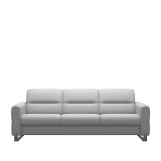 Stressless Fiona 3 Seater Sofa with Steel Arms in Leather Stressless Fiona 3 Seater Sofa with Steel Arms in Leather