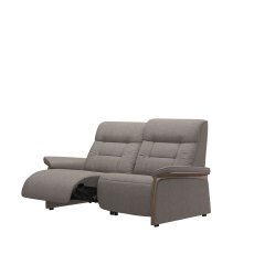 Stressless Mary 2 Seater Power Recliner with Wood Arms in Fabric Stressless Mary 2 Seater Power Recliner with Wood Arms in Fabric