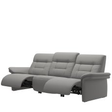 Stressless Mary 3 Seater Power Recliner with Upholstered Arms in Leather Stressless Mary 3 Seater Power Recliner with Upholstered Arms in Leather
