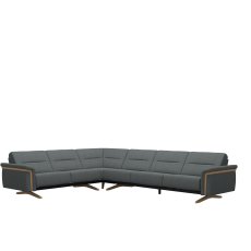 Stressless Stella Corner Group, 2 Seats LHF, 3 Seats RHF, with Wood Arms in Fabric Stressless Stella Corner Group, 2 Seats LHF, 3 Seats RHF, with Wood Arms in Fabric