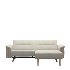 Stressless Stella 1.25 Seater with Large Longseat RHF, with Wood Arms in Fabric Stressless Stella 1.25 Seater with Large Longseat RHF, with Wood Arms in Fabric