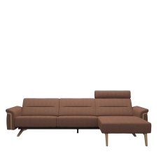 Stressless Stella 2.5 Seater with Large Longseat RHF, with Wood Arms in Fabric Stressless Stella 2.5 Seater with Large Longseat RHF, with Wood Arms in Fabric