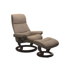 Stressless View in Fabric, Classic Base with Footstool Stressless View in Fabric, Classic Base with Footstool