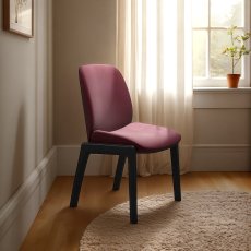 Stressless Bay Low Back Dining Chair with D100 Legs in Leather Stressless Bay Low Back Dining Chair with D100 Legs in Leather