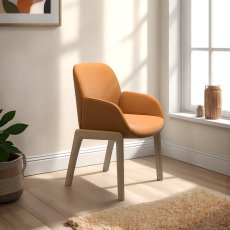 Stressless Bay Low Back Dining Chair with Arms and D100 Legs in Leather Stressless Bay Low Back Dining Chair with Arms and D100 Legs in Leather