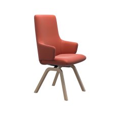 Stressless Laurel Large High Back Dining Chair with Arms and D200 Legs in Leather Stressless Laurel Large High Back Dining Chair with Arms and D200 Legs in Leather