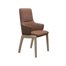 Stressless Mint High Back Dining Chair with Arms and D100 Legs in Fabric Stressless Mint High Back Dining Chair with Arms and D100 Legs in Fabric