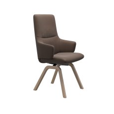 Stressless Mint High Back Dining Chair with Arms and D200 Legs in Leather Stressless Mint High Back Dining Chair with Arms and D200 Legs in Leather