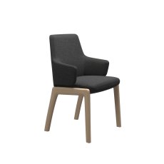 Stressless Vanilla Low Back Dining Chair with Arms and D100 Legs in Fabric Stressless Vanilla Low Back Dining Chair with Arms and D100 Legs in Fabric