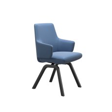 Stressless Vanilla Low Back Dining Chair with Arms and D200 Legs in Leather Stressless Vanilla Low Back Dining Chair with Arms and D200 Legs in Leather