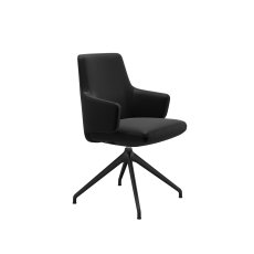 Stressless Vanilla Low Back Dining Chair with Arms and D350 Legs in Leather Stressless Vanilla Low Back Dining Chair with Arms and D350 Legs in Leather