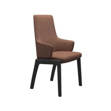 Stressless Vanilla High Back Dining Chair with Arms and D100 Legs in Fabric Stressless Vanilla High Back Dining Chair with Arms and D100 Legs in Fabric