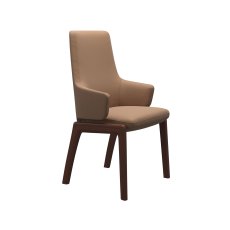 Stressless Vanilla High Back Dining Chair with Arms and D100 Legs in Leather Stressless Vanilla High Back Dining Chair with Arms and D100 Legs in Leather