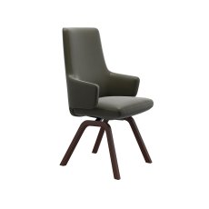 Stressless Vanilla High Back Dining Chair with Arms and D200 Legs in Leather Stressless Vanilla High Back Dining Chair with Arms and D200 Legs in Leather