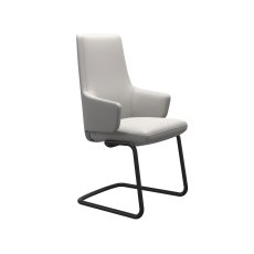 Stressless Vanilla High Back Dining Chair with Arms and D400 Legs in Leather Stressless Vanilla High Back Dining Chair with Arms and D400 Legs in Leather
