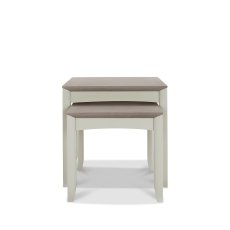 Bergen Grey Washed Oak & Soft Grey Nest of Lamp Tables